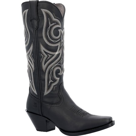 Durango Women's Western Boot, 8.5 M, Leather, 13 in H, Black DRD0450